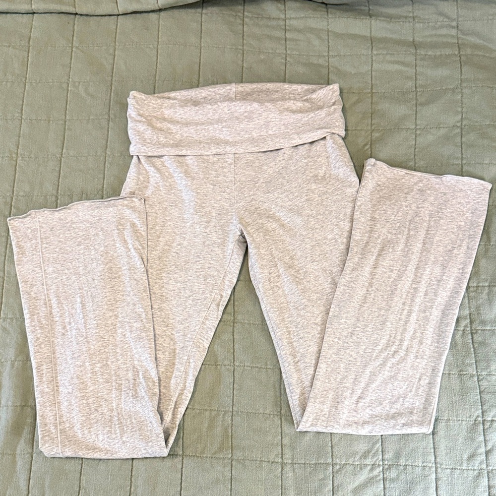 LIKE NEW Skims Cotton jersey Gray Fold-Over Waist Pants medium